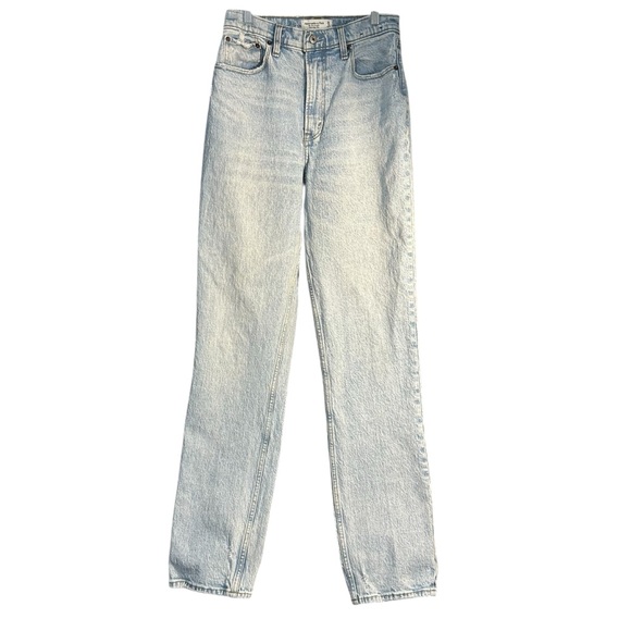 Abercrombie & Fitch The 90's Curve Love Straight Leg High Rise Jeans Sz 28/6 - Picture 1 of 11